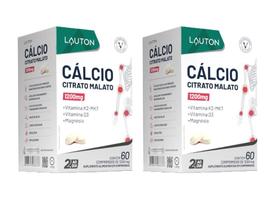 Kit 2x Calcitrax Cálcio citrato com Vitamina e Magnésio 60 cápsulas Lauton