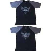 Kit 2X Camiseta 100% Algodão Iron Darkness - Tamanho GG Preta/Cinza - IntegralMédica