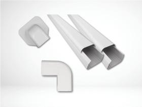 KIT 2x CANALETA CB60 1M + ACABAMENTO FURO CB60 + CURVA EXTERNO 90 CB60 SPLIT
