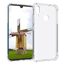 Kit 2x Capas Case Capinha Anti Impacto Shock Moto E6 Plus transparente TPU com Borda Protetora