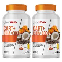 KIT 2X Cartamo + Chia + Coco 1000mg 60 cápsulas - Clinicmais KIT 2X Cartamo + Chia + Coco 1000mg 60 cápsulas - Clinicmais