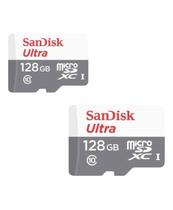 Kit 2X Cartão Microsd Sandisk Ultra 128Gb Classe 10