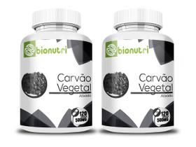 Kit 2x Carvão Vegetal Ativado 120 Cápsulas 500mg Original Bionutri