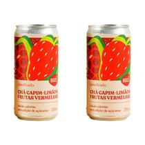 Kit 2X: Chá de Capim Limão com Frutas Vermelhas Gaseificado Brazô 269ml Kit 2X: Chá de Capim Limão com Frutas Vermelhas Gaseificado Brazô 269ml