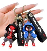 Kit 2x Chaveiro 3d Homem Aranha Personagem Hip Hop Coleção Chave Carro Anime