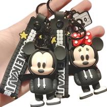 Kit 2x Chaveiros 3d Mickey Minnie Hip Hop Personagem Disney Coleção Chave Carro Bolsa