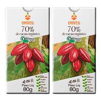 Kit 2X: Chocolate 70% Cacau Açúcar Demerara Orgânico Onveg