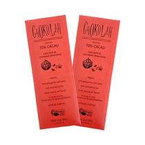 Kit 2X: Chocolate 70% Cacau Castanhas Orgânico Chokolah 80G