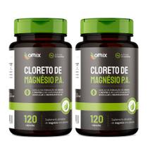 Kit 2x - Cloreto de Magnésio P.A. - 120 cápsulas - Omix