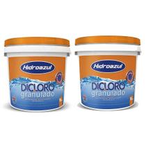 Kit 2x Cloro Dicloro Granulado Hidroazul 10 kg Kit 2x Cloro Dicloro Granulado Hidroazul 10 kg