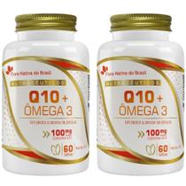 KIT 2X Coenzima Q10 100mg com Ômega 3 60 cápsulas - Flora Nativa