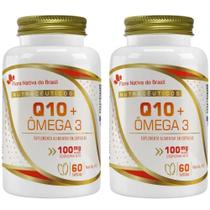 Kit 2X Coenzima Q10 100Mg Ômega 3 60 Cápsulas - Flora Nativa