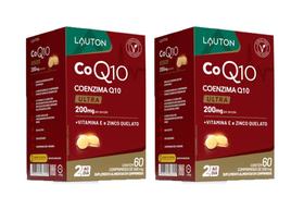 Kit 2x CoenzimaQ10 com Vitamina E Zinco 200mg 60 cápsulas Lauton