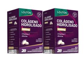 Kit 2x Colágeno Hidrolisado com Vitamina C e Biotina 1000mg 60 cápsulas Lauton Kit 2x Colágeno Hidrolisado com Vitamina C e Biotina 1000mg 60 cápsulas Lauton