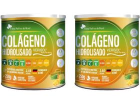 Kit 2x Colageno Hidrolisado Verisol Frutas Abacaxi Com Hortelã 250g - Flora nativa do brasil