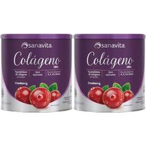 Kit 2X Colágeno Skin - 300g Cranberry - Sanavita Kit 2X Colágeno Skin - 300g Cranberry - Sanavita