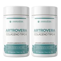 KIT 2x Colágeno Tipo 2 Ucii 40mg Vitamina D Cálcio Magnésio Articulações 60 Caps Amavera