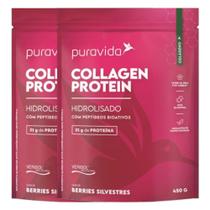 Kit 2x Collagen Protein Berries Silvestres 450g - PuraVida