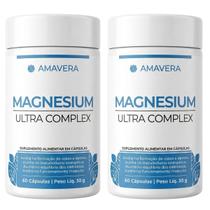 KIT 2x Complexo de Magnésio Bisglicinato Malato Taurato Citrato 60caps Amavera KIT 2x Complexo de Magnésio Bisglicinato Malato Taurato Citrato 60caps Amavera
