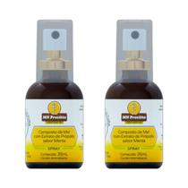 Kit 2X: Composto de Mel e Extrato de Própolis Sabor Limão e Menta Spray MN Provitta 35ml Kit 2X: Composto de Mel e Extrato de Própolis Sabor Limão e Menta Spray MN Provitta 35ml