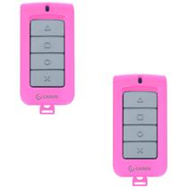 Kit 2x controle para motores de portão tx play rosa garen