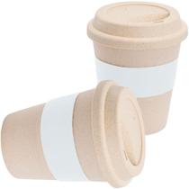 Kit 2x Copo Fibra de Bambu 380ml Fibre TopGet Branco Kit 2x Copo Fibra de Bambu 380ml Fibre TopGet Branco