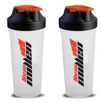 Kit 2X Coqueteleira - 600ml Branca/Laranja - New Millen