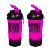 Kit 2x Coqueteleira Shaker Conquer Your Dreams 500ml - Iridium Labs Kit 2x Coqueteleira Shaker Conquer Your Dreams 500ml - Iridium Labs