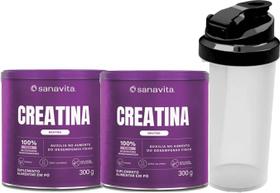Kit 2x Creatina 300g 100 pura Sanavita 600g de Creatina