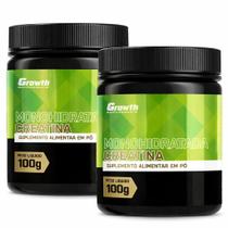 Kit 2x creatina monohidratada 100g growth