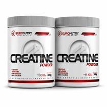 kit 2x Creatina Monohidratada 300g Euronutry Suplemento Sem Sabor 100 Pura