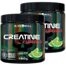 Kit 2X Creatina Monohidratada Creatine Turbo Black Skull 150g Energia Força Ganho de Massa Muscular Kit 2X Creatina Monohidratada Creatine Turbo Black Skull 150g Energia Força Ganho de Massa Muscular