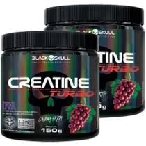 Kit 2X Creatina Monohidratada Creatine Turbo Black Skull 150g Energia Força Ganho de Massa Muscular Kit 2X Creatina Monohidratada Creatine Turbo Black Skull 150g Energia Força Ganho de Massa Muscular