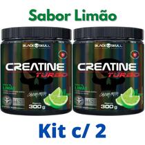 Kit 2X Creatina Monohidratada Creatine Turbo Black Skull 300g - Energia - Força - Ganho de Massa Muscular Kit 2X Creatina Monohidratada Creatine Turbo Black Skull 300g - Energia - Força - Ganho de Massa Muscular