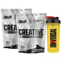 Kit 2x Creatina Monohydrate Pura 500g - Nutrex + Coqueteleira 600ml - Universal