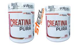 Kit 2x Creatina Pura 300G - Steel Nutrition - 100% Pura