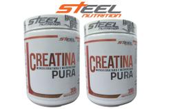 Kit 2x Creatina Pura 300G - Steel Nutrition - 100% Pura