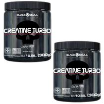 Kit 2X Creatine Turbo Monohidratada - 300g Sem Sabor - Black Skull Kit 2X Creatine Turbo Monohidratada - 300g Sem Sabor - Black Skull