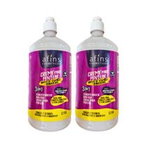 Kit 2x Creme Bomba Afins 1,1kg Condicionador, Máscara e Creme de Pentear Vegano 3 em 1 Kit 2x Creme Bomba Afins 1,1kg Condicionador, Máscara e Creme de Pentear Vegano 3 em 1