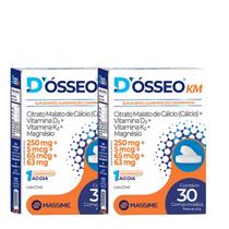 KIT 2X-D'ósseo Km 30 cpr -Cálcio, Magnésio, D3 E K2- Massime