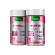 Kit 2x Denapausa, Óleos de Prímula, Linhaça, Borragem, Vitaminas A, D, E, K, Triptofano, Menopausa e TPM, Denavita
