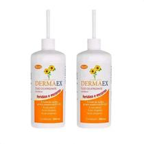 Kit 2x Dermaex Oleo de Girassol Feridas Escaras Cicatrizante 200mL