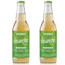 Kit 2x Desinchá Supermate Bebida Pronta Para Beber Gaseificada em Garrafa 269ml Vidro Suplemento Alimentar Natural - Desincha