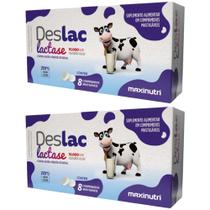 KIT 2X DESLAC Lactase 10.000 FCC 8 comprimidos - Maxinutri KIT 2X DESLAC Lactase 10.000 FCC 8 comprimidos - Maxinutri