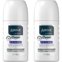 KIT 2X Desodorante Antitranspirante Roll-On ABOVE CREAM ORIGINAL 50ml 72H Ultra Cuidado KIT 2X Desodorante Antitranspirante Roll-On ABOVE CREAM ORIGINAL 50ml 72H Ultra Cuidado