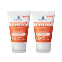 Kit 2x Desodorante Natuseiva Vita C e Karité 50g Protege 48h, Hidrata e Nutre com Vitamina C