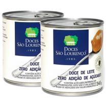 Kit 2x Doce de Leite Diet S LOURENCO Zero Ad.Açucar 345g