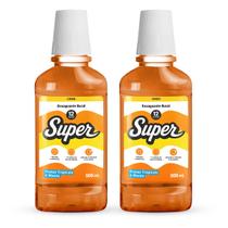 Kit 2x Enxaguante Bucal Super 12h Frutas Tropicais 500ml