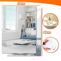 Kit 2x Espelhos Placa 30x40cm Com Adesivo Auto Colante Acrílico