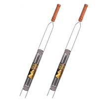 Kit 2X Espeto Queijo/Pão de Alho Inox 75 cm - Grilazer